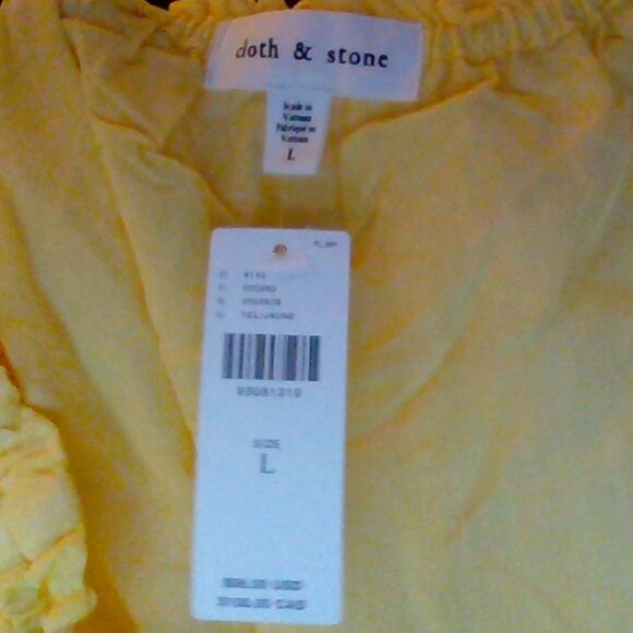 Brand New Cloth & Stone Short-Sleeve Ruffle-Neck Top - Picture 5 of 8